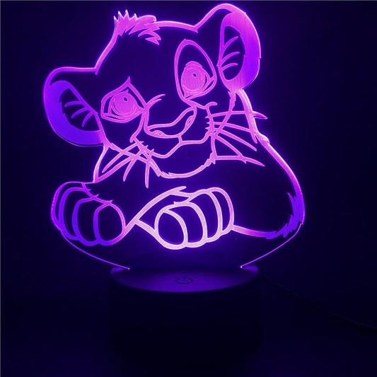 3D Simba LED Nachtlampje met Sensor Nachtlampen