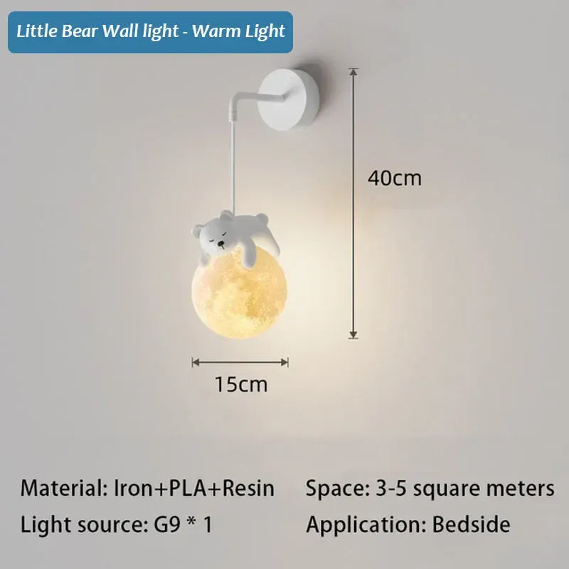 Beertje Wandlamp BearBeam Nachtlampen