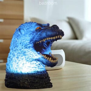 Blauwe Neon Dinosaurus Nachtlampje Nachtlampen