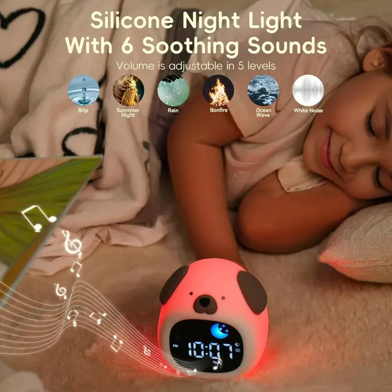 DogRise Wit Nachtlampje Wekker Nachtlampen