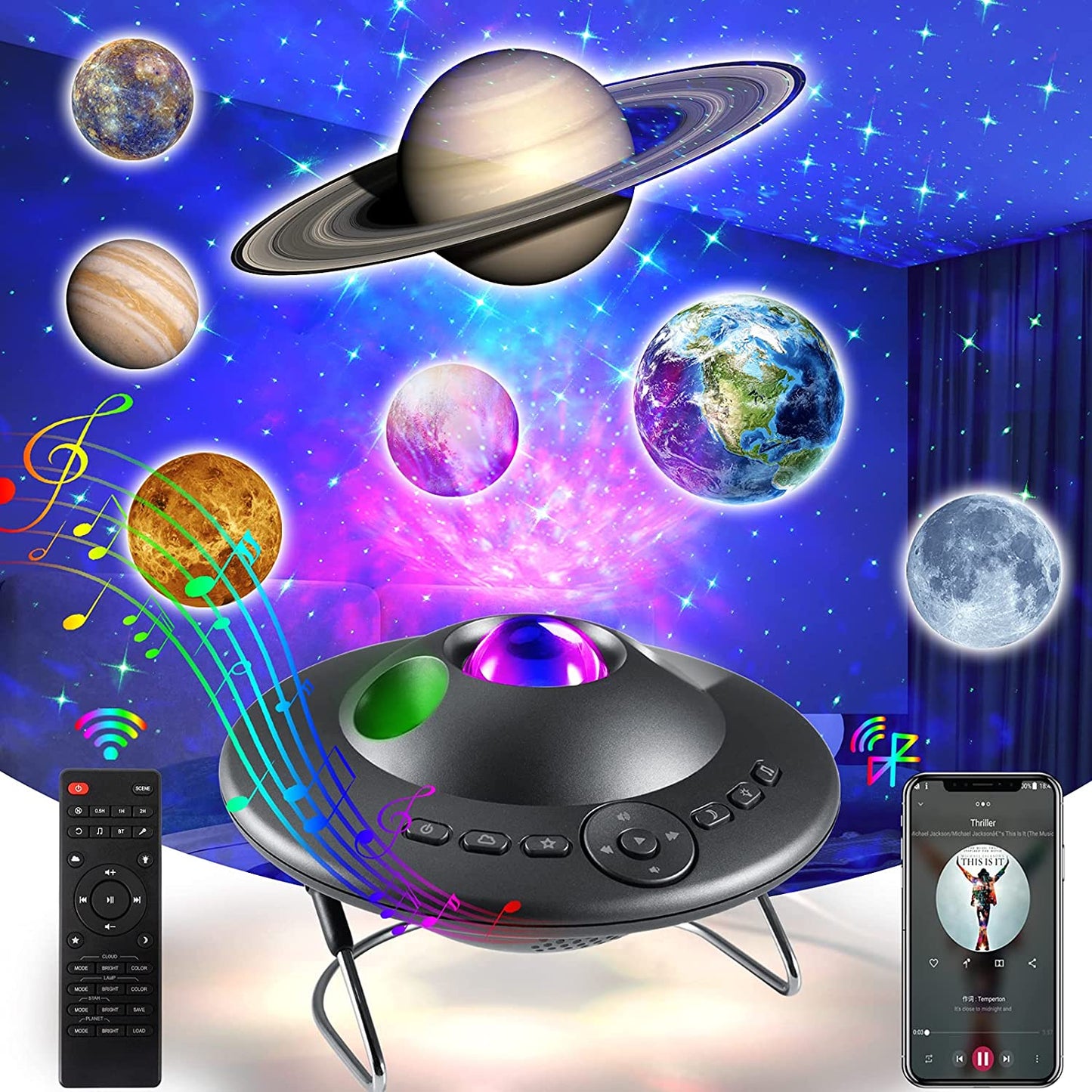 HD Sterrenprojector Nachtlampje Nachtlampen