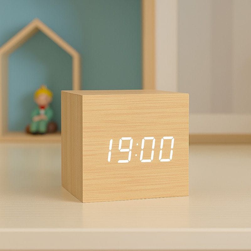 Houten Digitale Wekker ZenWood Nachtlampen