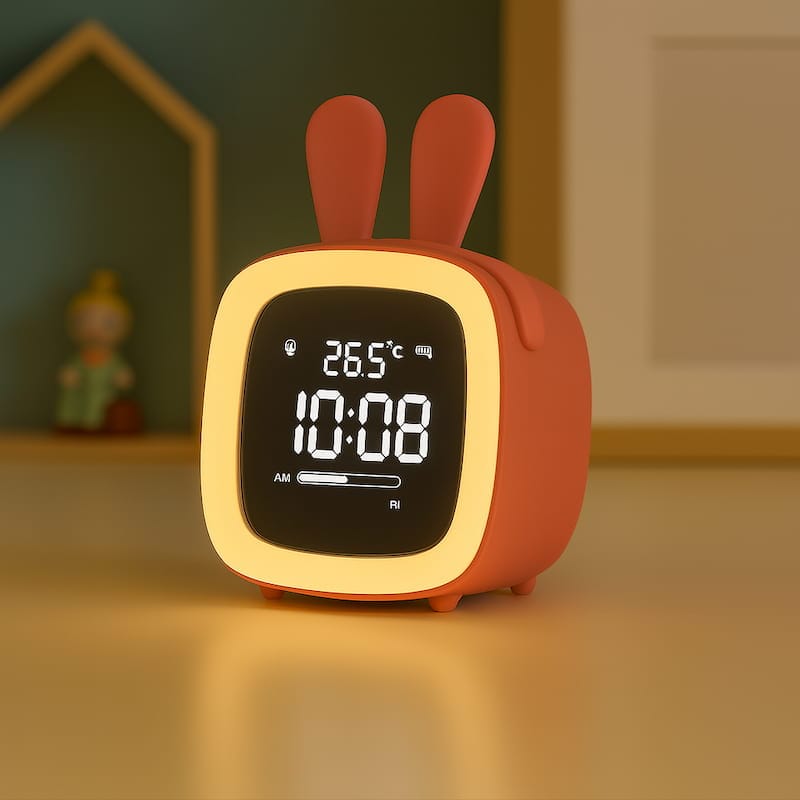 Kinderwekker Nachtlampje KidRise Dierenontwerp Met Warm Licht 3000K Nachtlampen