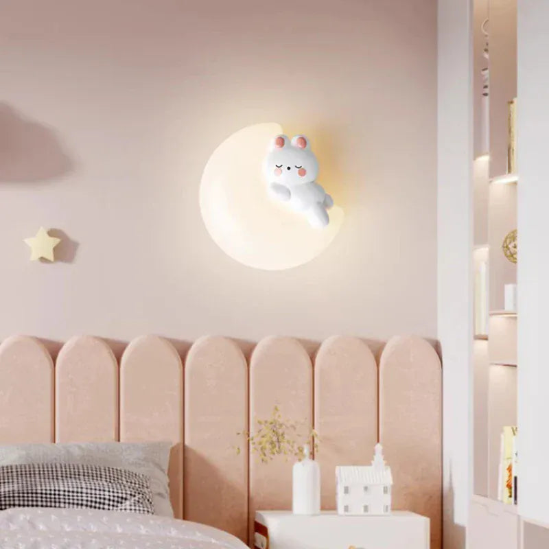 Konijn Wandlampje WallBunny Met Drie Lichtkleuren Nachtlampen