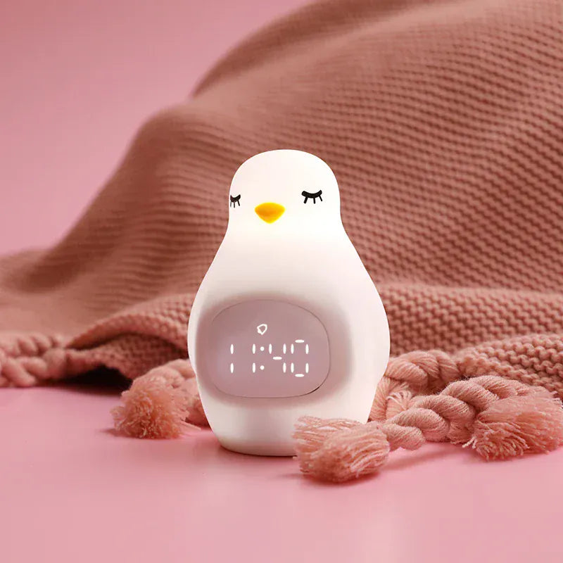 PinguiRise Pinguïn Wekker Voor Kinderen Met LED Nachtlampje Nachtlampen