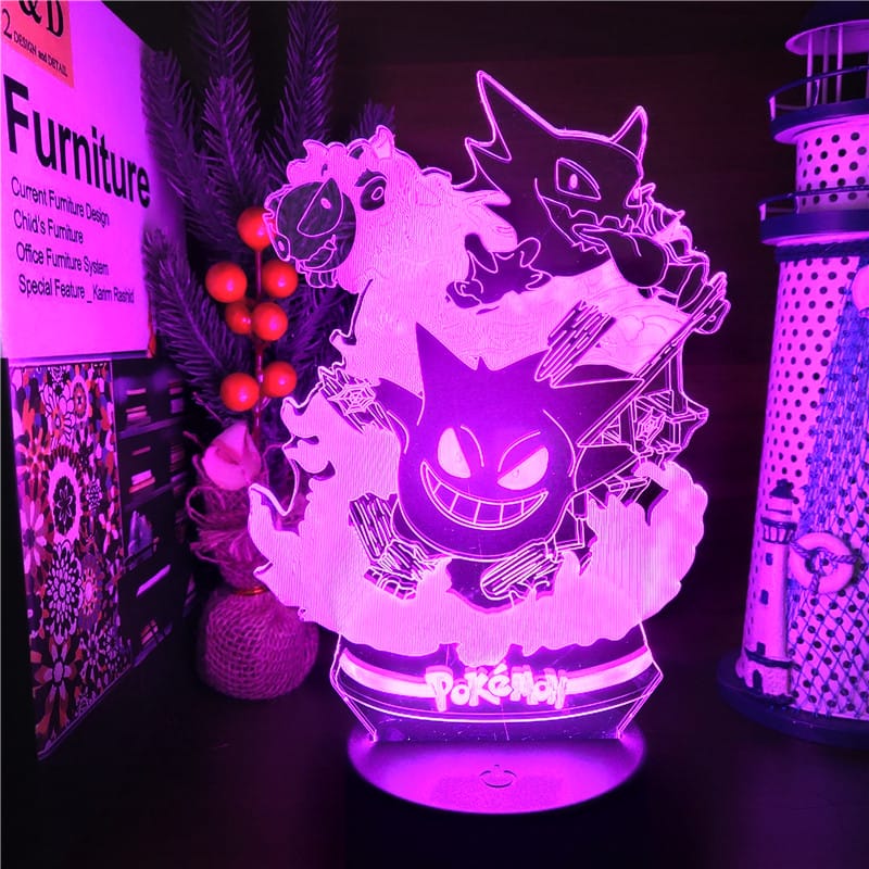 Pokémon Gengar Nachtlampje Paars Nachtlampen