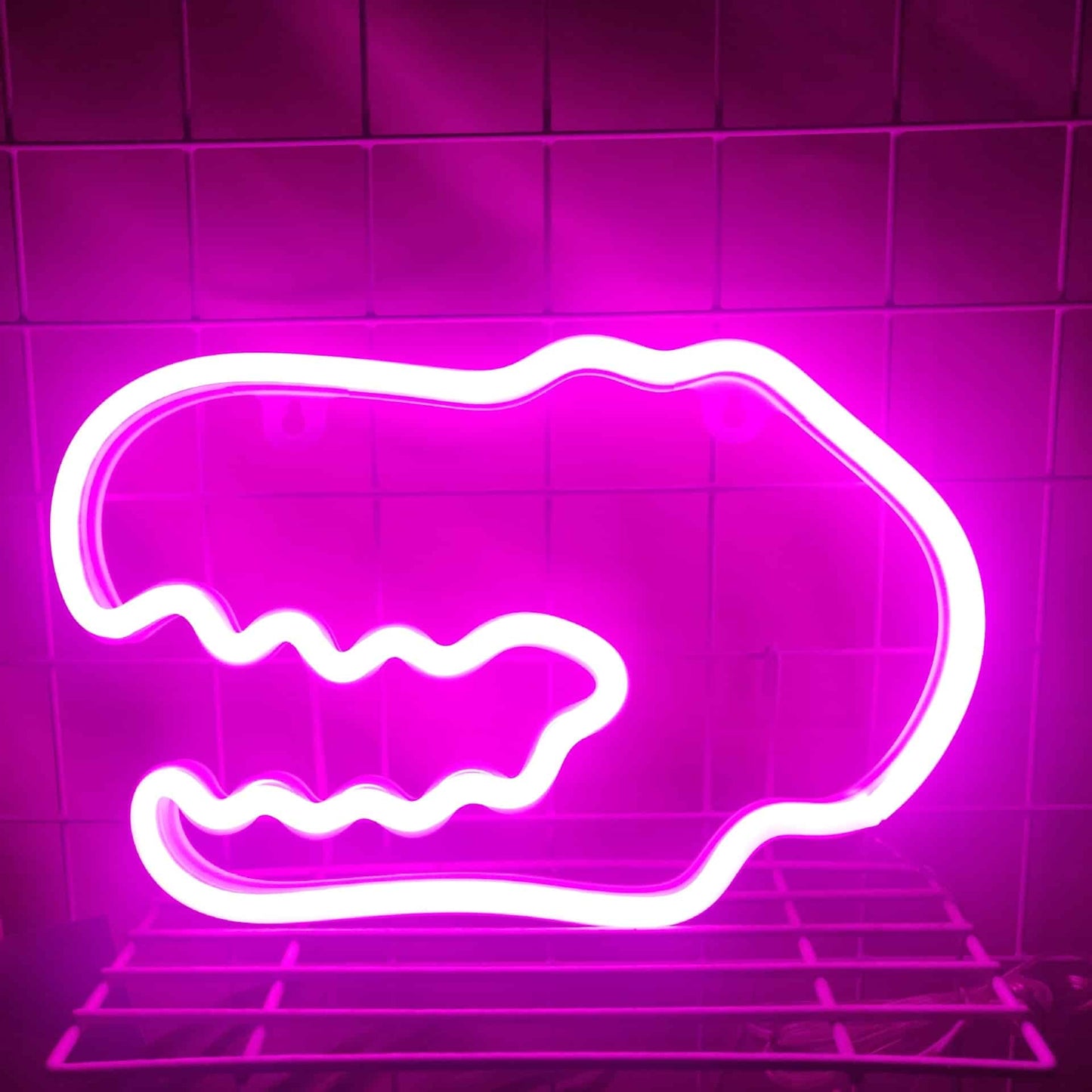 Roze Dinosaurus Nachtlampje Neon Nachtlampen