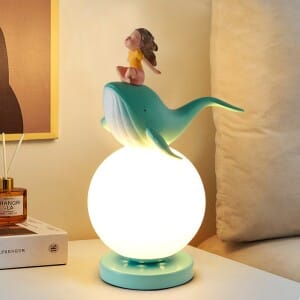 Witte Nachtkastlamp Blauwe Walvis Nachtlampen