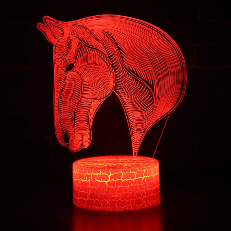 20 cm 3D Paard LED RGB Nachtlampje Nachtlampen