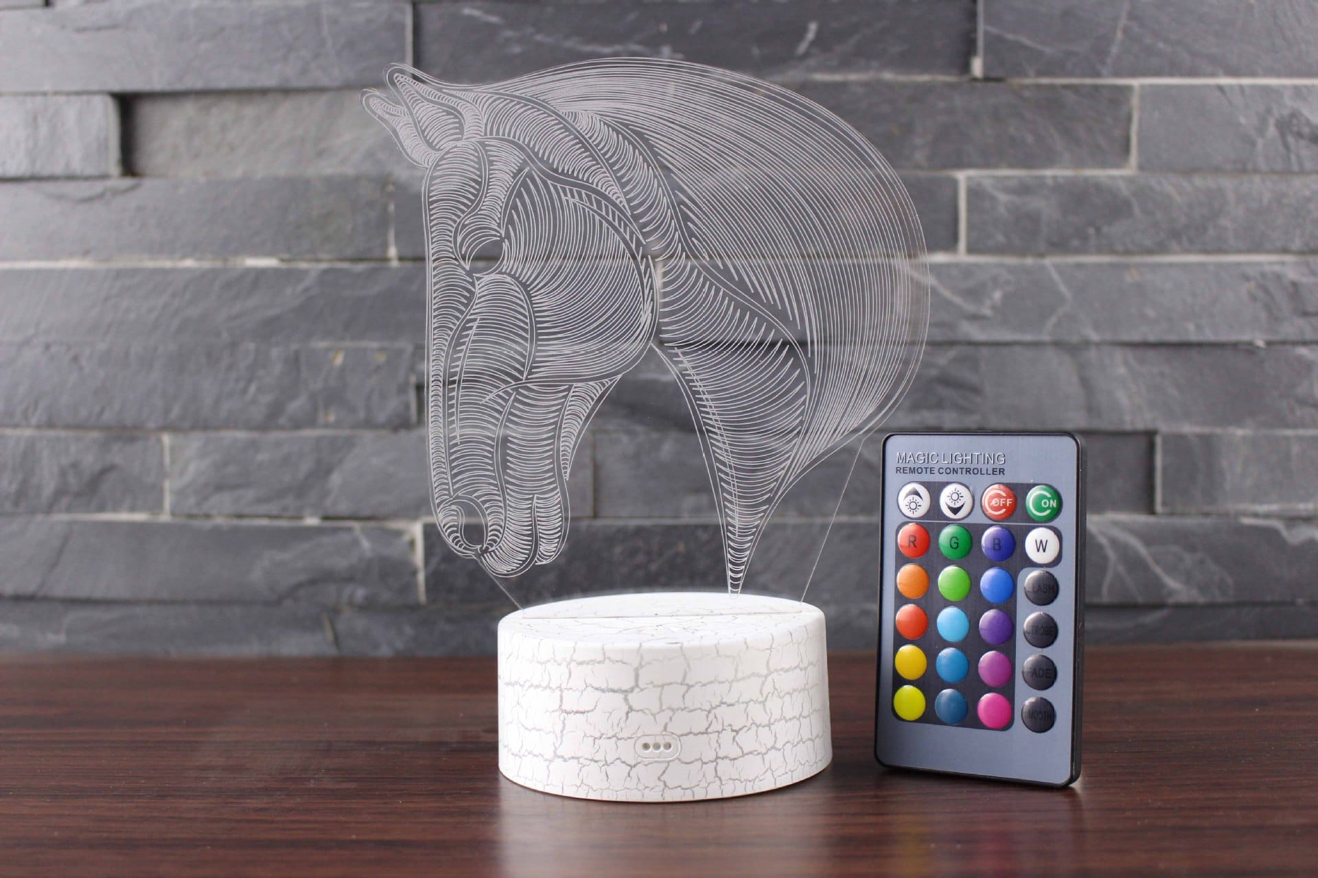20 cm 3D Paard LED RGB Nachtlampje Nachtlampen