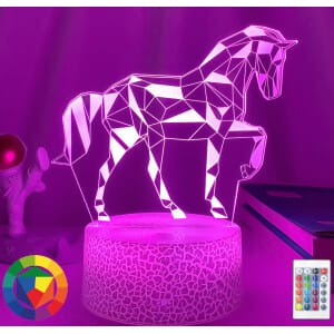 20 cm 3D Paard LED RGB Nachtlampje Nachtlampen
