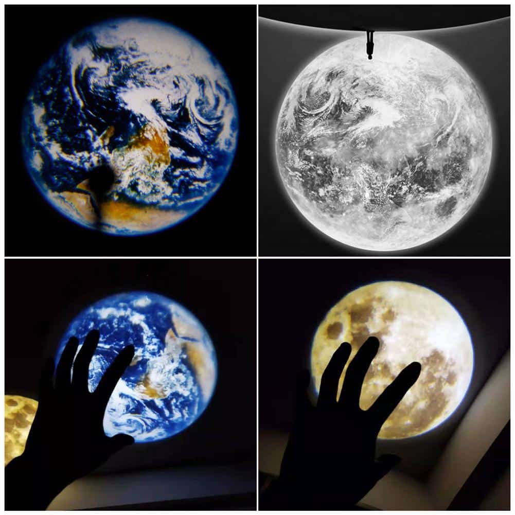 360 Roterende LED Nachtlampje Maan Nachtlampen