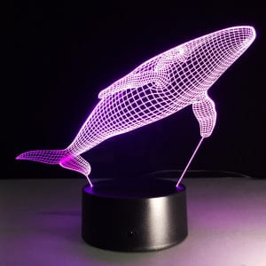 3D Acryl Walviskoppel Nachtlampje Nachtlampen