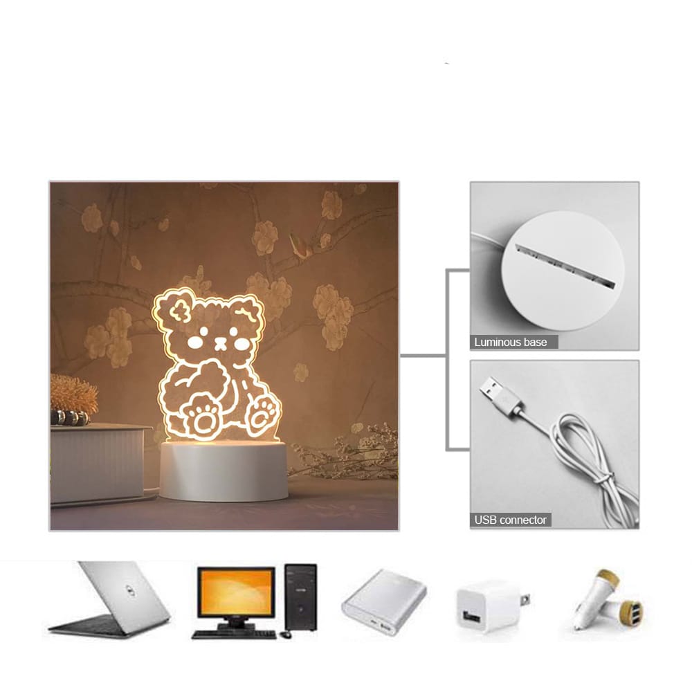 3D Dansende Beer Lamp Nachtlampen