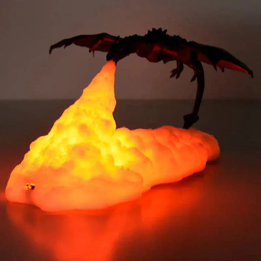 3D Draak Nachtlampje LED Warm Licht Nachtlampen