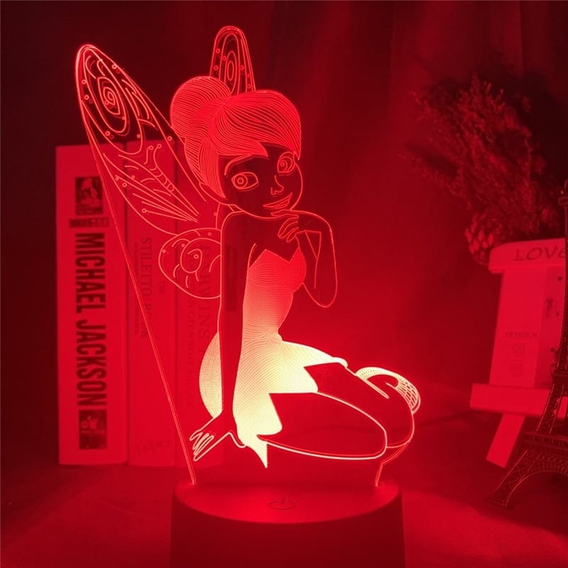 3D Fee Klokje LED Tafellamp Nachtlicht Met Acrylklokje Nachtlampen