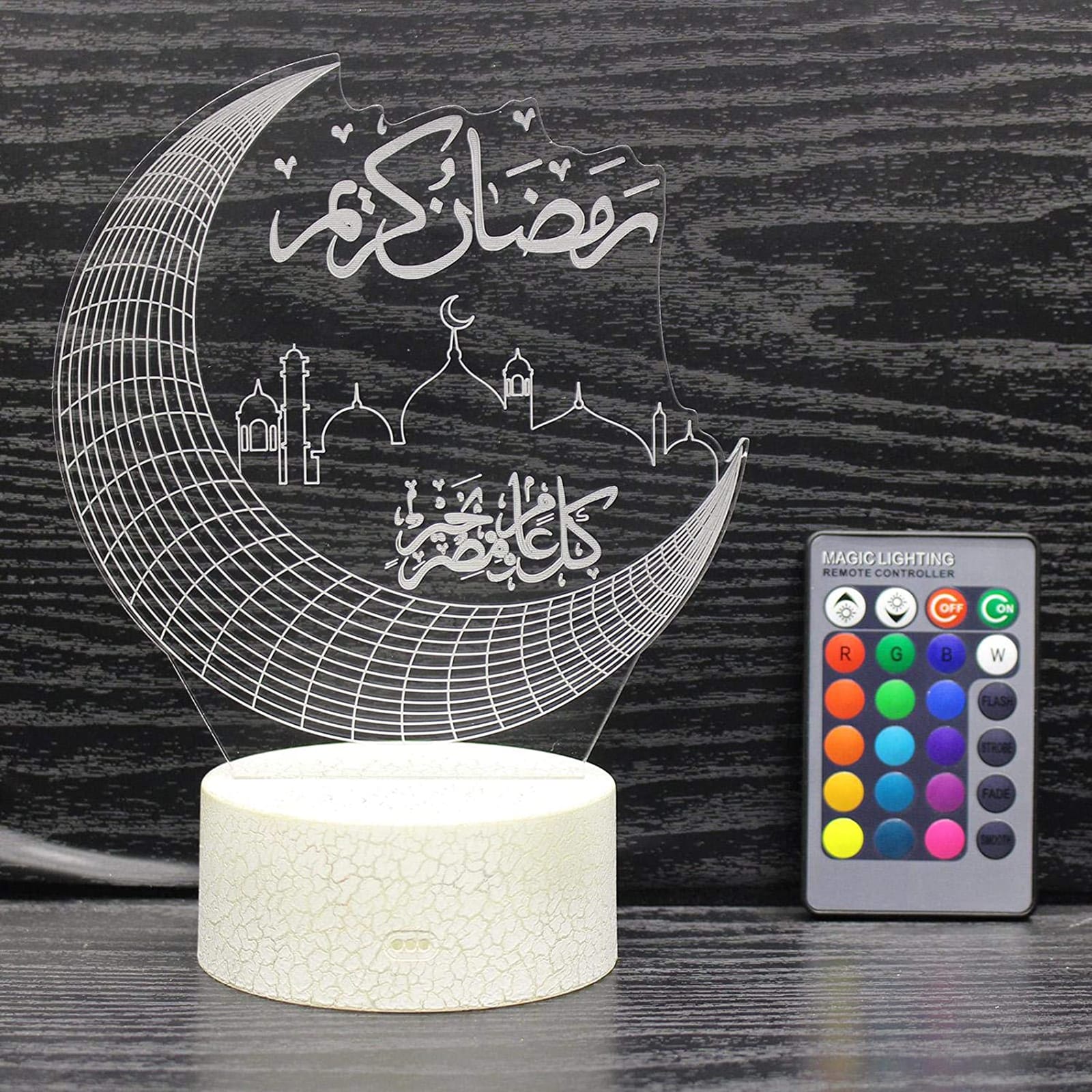 3D Halve Maan Koran Nachtlampje Nachtlampen