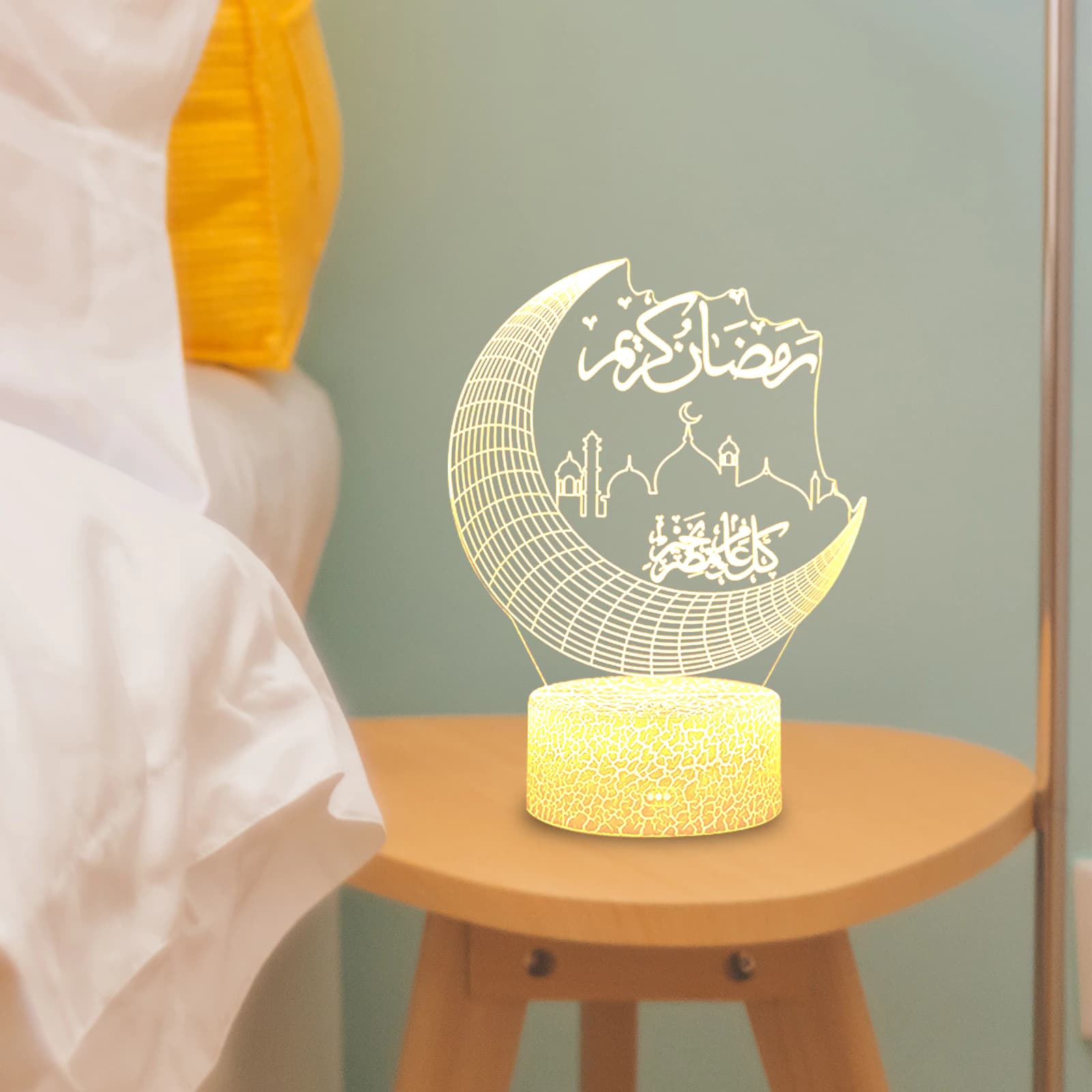 3D Halve Maan Koran Nachtlampje Nachtlampen