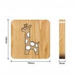 3D Houten Sophie de Giraffe LED Nachtlampje Babykamer Nachtlampen