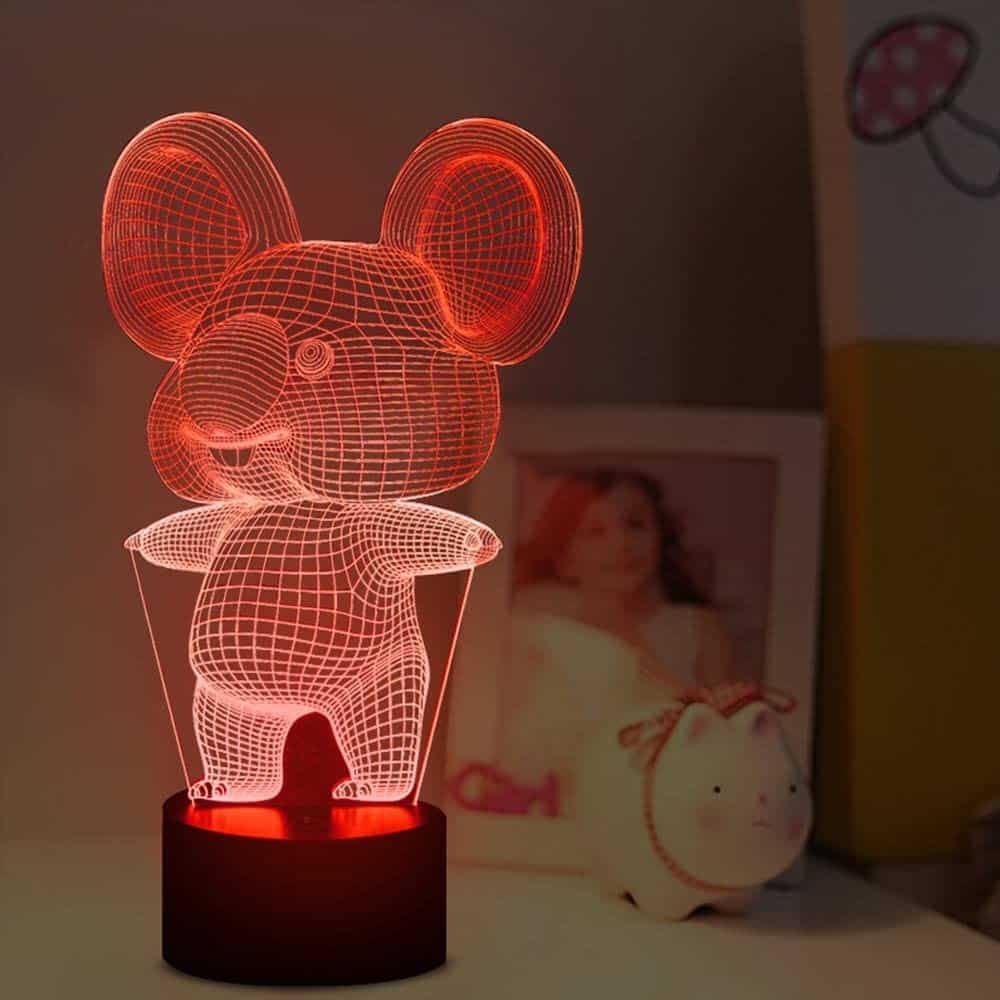 3D Koala Nachtlampje Met Afstandsbediening 18 x 10 x 4 cm Nachtlampen