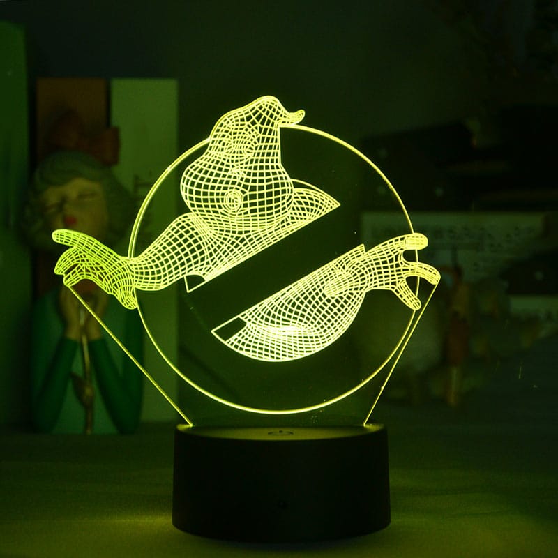 3D LED Ghostbusters Nachtlampje 2x16x6 cm Nachtlampen