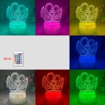 3D LED Hart Zwaan Nachtlampje 20cm Nachtlampen