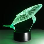 3D LED Walvis Nachtlampje 8x13cm Nachtlampen