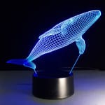 3D LED Walvis Nachtlampje 8x13cm Nachtlampen