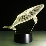 3D LED Walvis Nachtlampje 8x13cm Nachtlampen