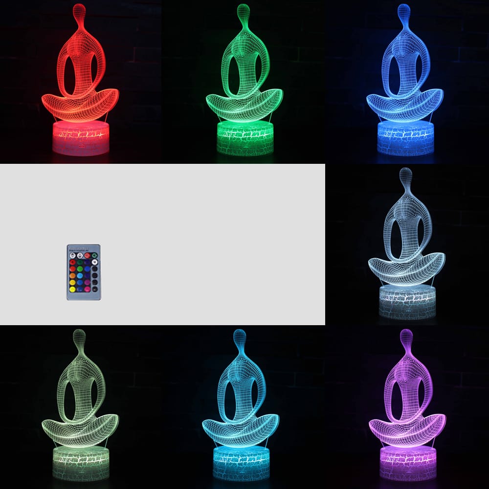 3D LED Wijze Man Lamp Kleurig Nachtlampen