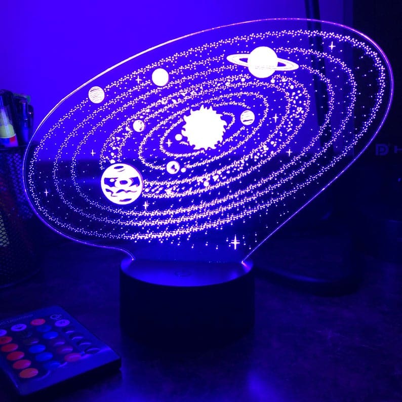 3D LED Zonnestelsel Nachtlampje 22x16 Nachtlampen