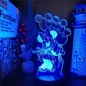 3D Mickey Minnie Rug-Aan-Rug Lamp Nachtlampen