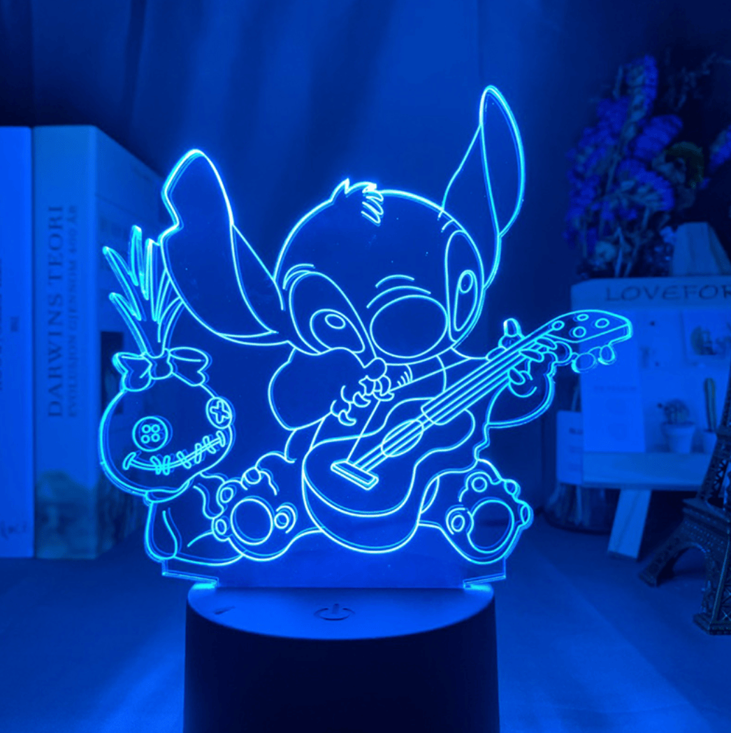 3D Nachtlampje Assepoester Stitch Nachtlampen