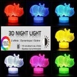 3D Nijlpaard Nachtlampje 16 Kleuren Nachtlampen