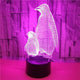 3D Pinguïn Kinderlamp Nachtlicht