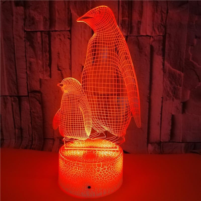 3D Pinguïn Kinderlamp Nachtlicht Nachtlampen