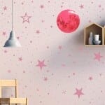 3D Roze Maan en Sterren Nachtlampje Nachtlampen