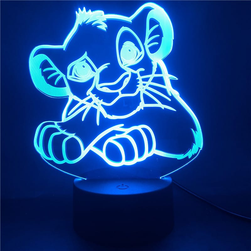 3D Simba LED Nachtlampje met Sensor Nachtlampen