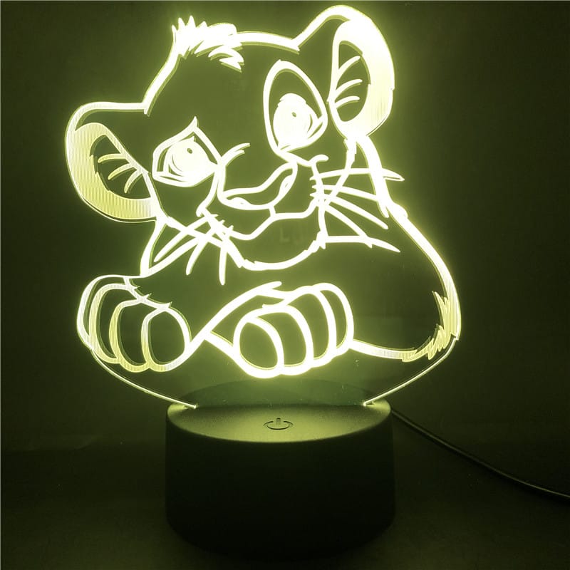 3D Simba LED Nachtlampje met Sensor Nachtlampen