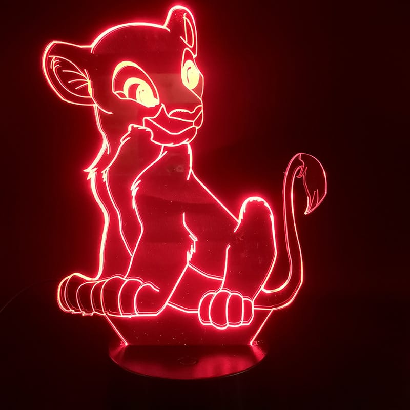 3D Simba LED Nachtlampje met Sensor Nachtlampen