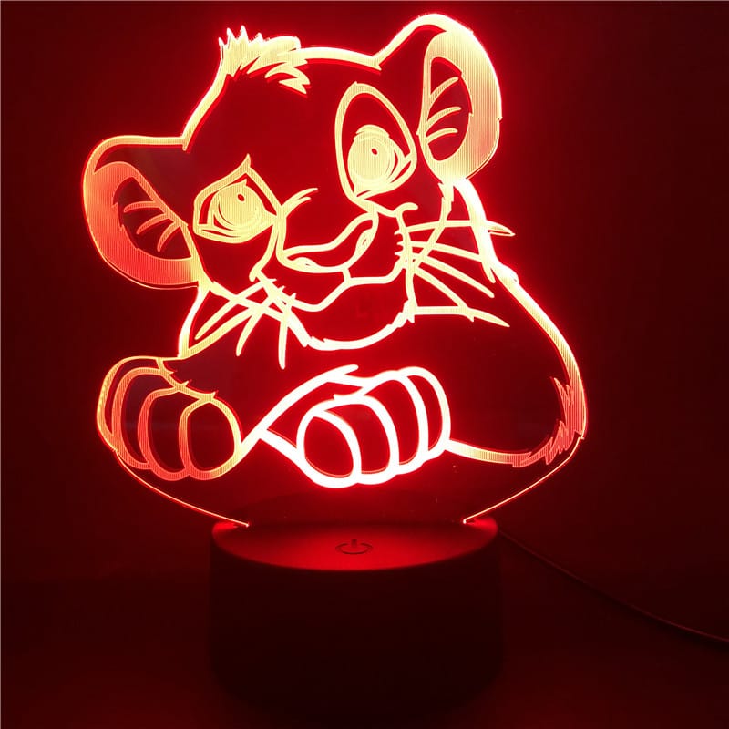 3D Simba LED Nachtlampje met Sensor Nachtlampen
