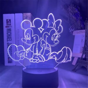 3D Tactiel Mickey Voetbal Nachtlampje Met Touch Besturing Nachtlampen