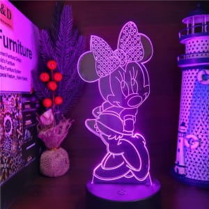 3D Tactiel Mickey Voetbal Nachtlampje Met Touch Besturing Nachtlampen