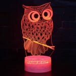 3D Uil Nachtlampje Met 7 Kleuren Nachtlampen