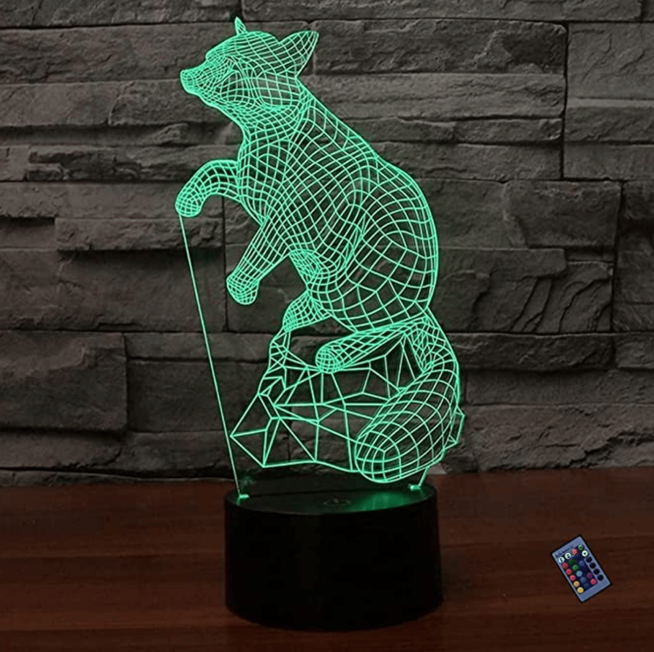 3D Vos Nachtlampje Illusie met USB Nachtlampen