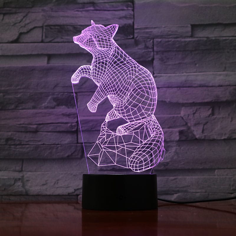 3D Vos Nachtlampje Illusie met USB Nachtlampen