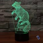 3D Vos Nachtlampje Illusie met USB Nachtlampen