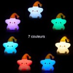 7-Kleuren Sterlampje 6x5,5x4,9 cm Nachtlampen