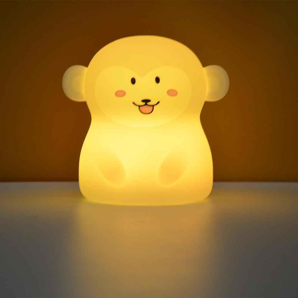 Aap Nachtlampje Silicone 9 Kleuren Nachtlampen