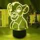 Acryl LED Nachtlampje Simba Koning